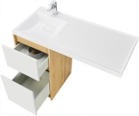 Тумба с раковиной AQUATON Лондри 40 L, дуб сантана, белый