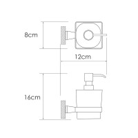 Дозатор для жидкого мыла Wasserkraft Tauber 64499 настенный, никель