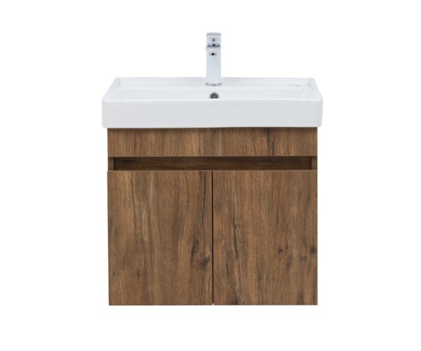 Тумба под раковину без столешницы Aquanet Оптима 60 подвесная, дуб рустикальный