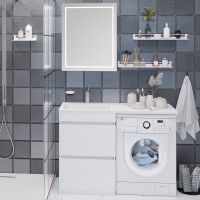 Тумба с раковиной Emmy Джерси 120 L, под стиральную машину