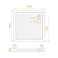 Поддон для душа RGW Ceramics CR-099 90х90х10 Поддон для душа RGW Ceramics CR-099 90х90х10