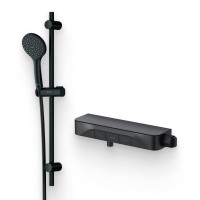 Душевой комплект Смеситель для душа AM.PM Func F8F10522 черный + Гарнитур Gem F0190022 черный