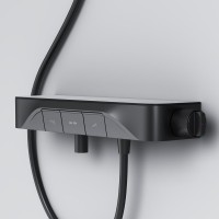 Душевой комплект Смеситель для душа AM.PM Func F8F10522 черный + Гарнитур Gem F0190022 черный
