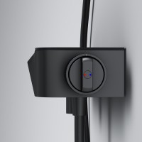 Душевой комплект Смеситель для душа AM.PM Func F8F10522 черный + Гарнитур Gem F0190022 черный