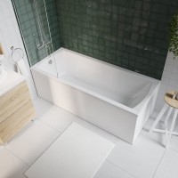 Акриловая ванна Marka One Modern 150x70 см, встраиваемая, белая, на ножках