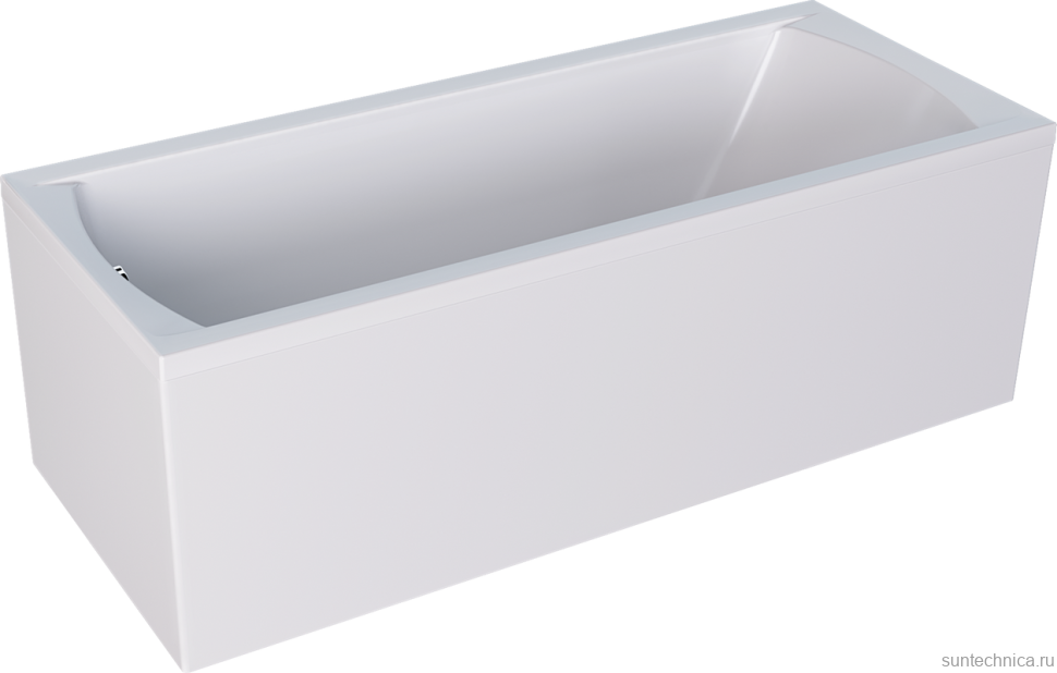 Акриловая ванна Marka One Modern 150x70 см, встраиваемая, белая, на ножках