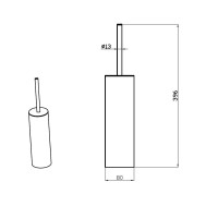 Ершик для унитаза AQUAme Trento напольный AQM7215MB