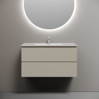 Тумба с раковиной Sancos Snob R 90 beige soft, раковина CN7002