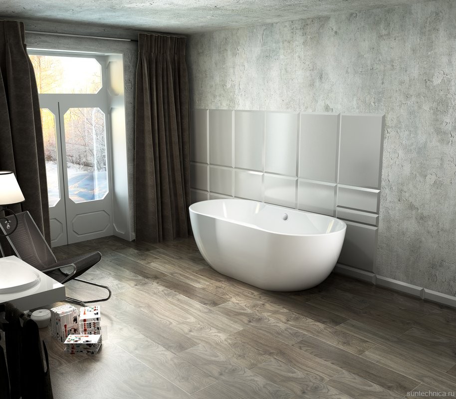 Акриловая ванна BelBagno BB28 180x85 см, отдельностоящая, белая, овальная