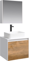 Мебель для ванной комнаты Aqwella 5 stars Mobi 60 белая, дуб балтийский