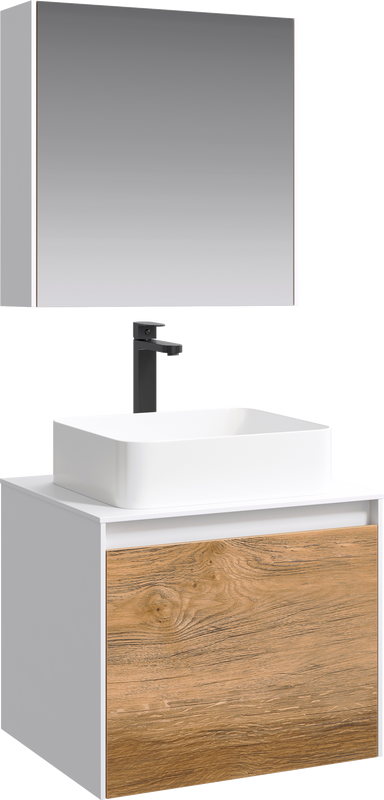 Мебель для ванной комнаты Aqwella 5 stars Mobi 60 белая, дуб балтийский