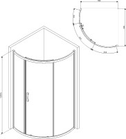Душевой уголок AM.PM Like W83G-315-090CG 90х90, тонированное стекло