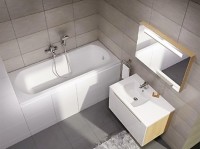 Акриловая ванна Ravak Domino 150x70 см, пристенная, белая, на ножках