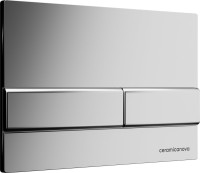 Комплект Унитаз подвесной Ceramicanova Balearica CN6000 безободковый, с микролифтом + Инсталляция Envision CN1002M + Кнопка Flat, матовый хром