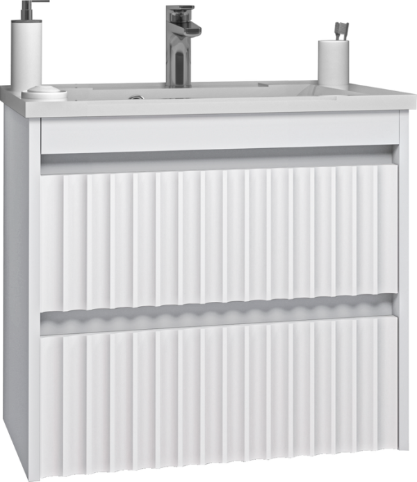 Тумба с раковиной Brevita Balaton 65, подвесная, белая