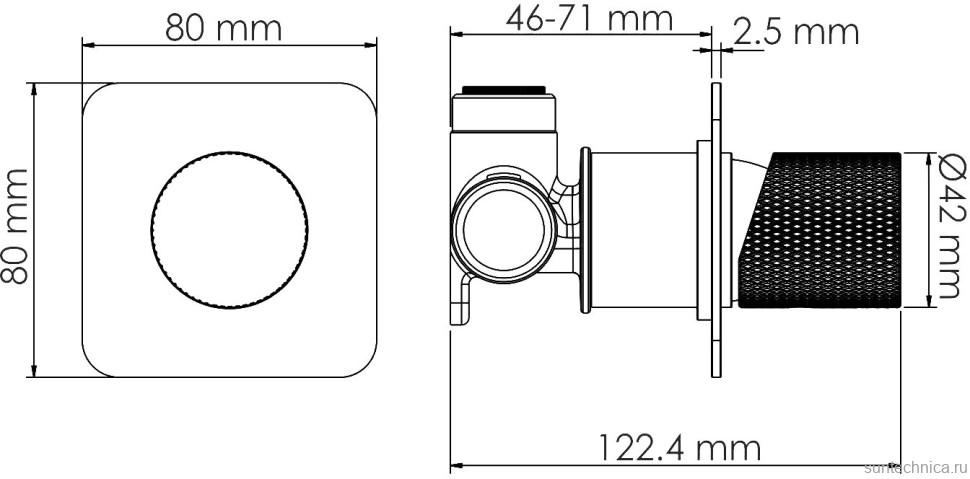 Смеситель для раковины Wasserkraft Schunter A8251.308 С ВНУТРЕННЕЙ ЧАСТЬЮ, золото