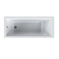 Акриловая ванна AM.PM Gem 175x75 см, пристенная, белая, с каркасом