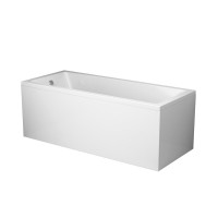 Акриловая ванна AM.PM Gem 175x75 см, пристенная, белая, с каркасом