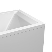 Акриловая ванна AM.PM Gem 175x75 см, пристенная, белая, с каркасом