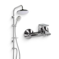 Душевой комплект Смеситель Paini Laguna LACR111 + Стойка RS 50CR191B0RS1P3
