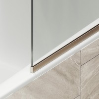 Шторка на ванну Maybahglass MGV-144-2у 64x140, профиль бронза, стекло прозрачное
