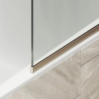Шторка на ванну Maybahglass MGV-144-2у 64x140, профиль бронза, стекло прозрачное