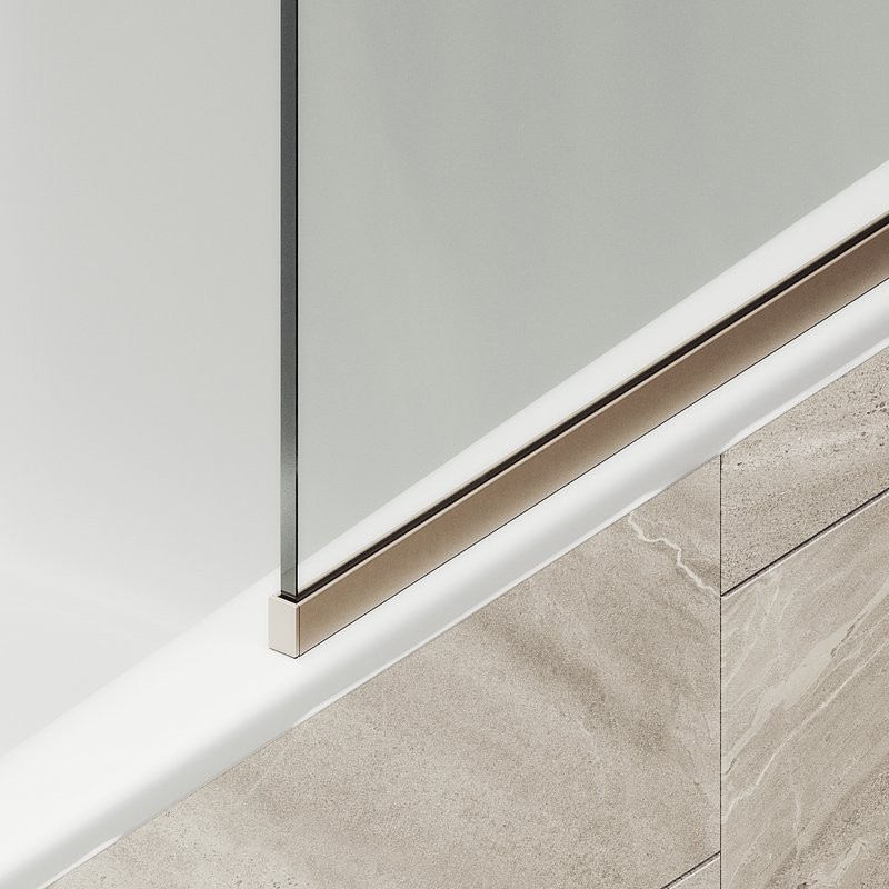 Шторка на ванну Maybahglass MGV-144-2у 64x140, профиль бронза, стекло прозрачное