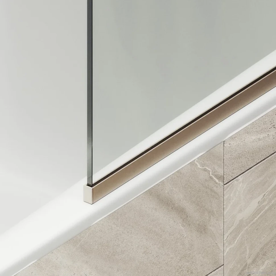 Шторка на ванну Maybahglass MGV-144-2у 64x140, профиль бронза, стекло прозрачное