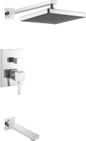 Душевой комплект Kaiser Quadris 25270 С ВНУТРЕННЕЙ ЧАСТЬЮ, хром