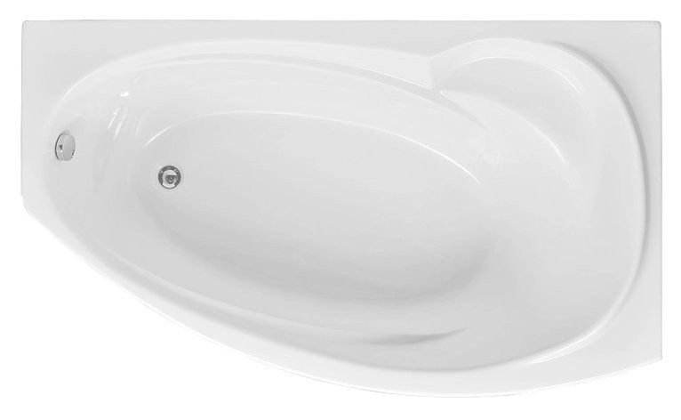 Акриловая ванна Aquanet Jersey 00205329 R 170x100 см, угловая, правая, пристенная, белая, асимметричная, с каркасом