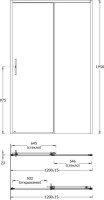 Душевой уголок KERAMA MARAZZI Vetro 120х90 см, профиль хром