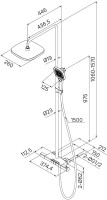 Душевая стойка IDDIS SpaHome SPHBLTKi06 черный матовый