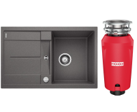 Комплект Мойка Blanco Metra 45S 518868 темная скала + Измельчитель Franke