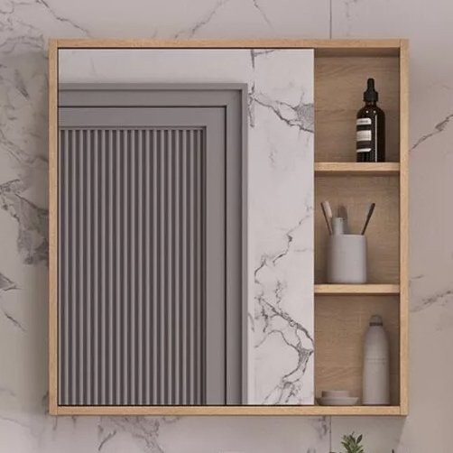 Зеркало-шкаф SanStar Тоскана 70 дуб сонома светлый