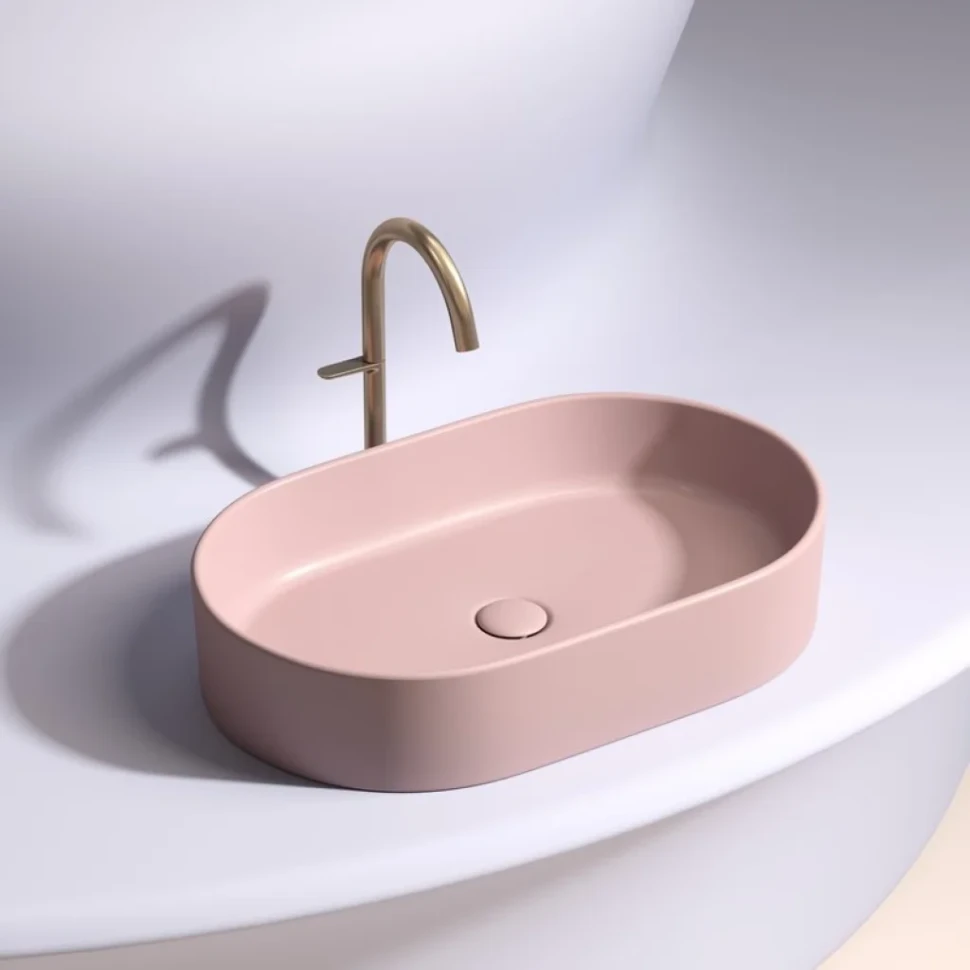 Накладная раковина Ceramicanova Element CN6048MP розовая матовая