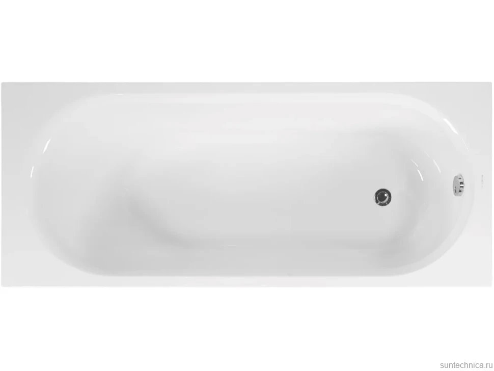 Акриловая ванна Vagnerplast Kasandra 160x70 см, пристенная, ультрабелая, с каркасом