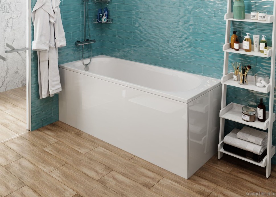 Акриловая ванна Vagnerplast Kasandra 160x70 см, пристенная, ультрабелая, с каркасом