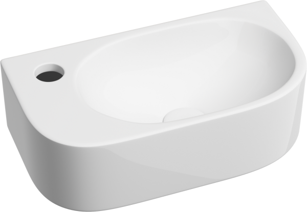 Раковина маленькая в туалет Ceramicanova Element CN6066R белый глянцевый