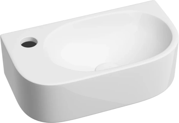Раковина маленькая в туалет Ceramicanova Element CN6066R белый глянцевый