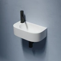 Раковина маленькая в туалет Ceramicanova Element CN6066R белый глянцевый