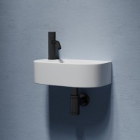 Раковина маленькая в туалет Ceramicanova Element CN6066R белый глянцевый