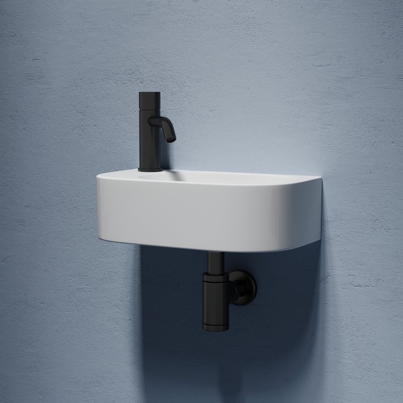 Раковина маленькая в туалет Ceramicanova Element CN6066R белый глянцевый