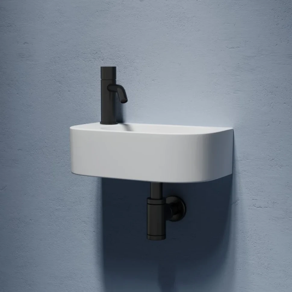 Раковина маленькая в туалет Ceramicanova Element CN6066R белый глянцевый