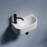 Раковина маленькая в туалет Ceramicanova Element CN6066R белый глянцевый