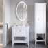 Мебель для ванной VitrA Valarte 80 матовая белая с зеркалом DIWO Ярославль 60 с подсветкой