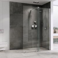 Душевая перегородка Abber Komfort AG09120 120 см, профиль хром, стекло прозрачное