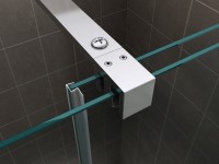 Душевая перегородка Abber Komfort AG09120 120 см, профиль хром, стекло прозрачное