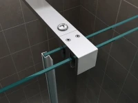 Душевая перегородка Abber Komfort AG09120 120 см, профиль хром, стекло прозрачное