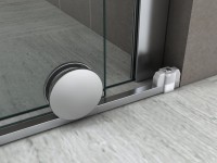 Душевая перегородка Abber Komfort AG09120 120 см, профиль хром, стекло прозрачное