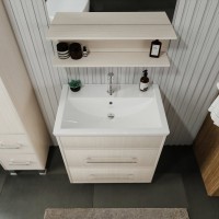 Тумба с раковиной Бриклаер Чили 70 светлая лиственница С Тумба с раковиной Бриклаер Чили 70 светлая лиственница С